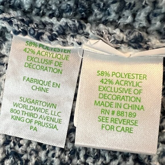 Lilly Pulitzer Beckington Cardigan Abaco Blue Marl Size Large Sweater Tweed - Picture 8 of 10